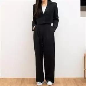 [오노마] ONM 여자 크롭자켓 밴딩와이드슬랙스세트 여성패션의류 8117423)