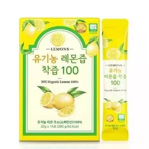 [웰빙창고] 올바른 유기농 레몬즙 착즙 100 14포 X 10박스