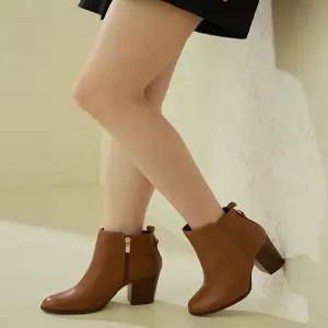 [알도]알도 본사 노에미아 필로우워크 앵클 부츠 - 미디엄 브라운 ADD1B077FZ210