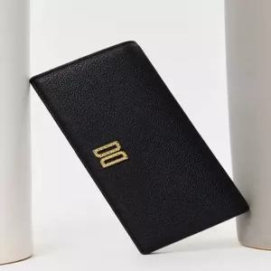 닥스 액세서리 여성 24FW [스테디셀러] 블랙 DD로고 소가죽 장지갑 WCWA4F101BK