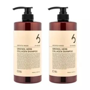 CH6 기능성 자연유래 계면활성제 3중 콜라겐 솔루션 탈모증상완화 탈모샴푸_1000ml 2개