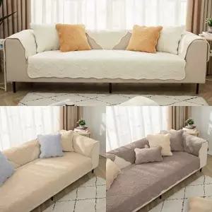 [효담상회]가을 겨울 논슬립 벨벳 쇼파패드 3인용 극세사 밍크 거실 소파패드