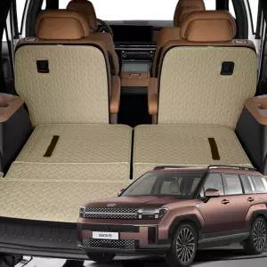 차바라기 싼타페 MX5 리노 가죽 트렁크매트 하이브리드 5인승 6인승 7인승 차박 트렁크 용품