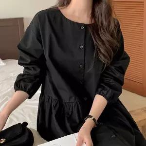 [공구우먼] [제작] 베르 셔링 롱 원피스 84514 빅사이즈 여성의류