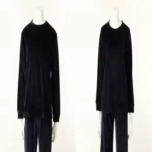 [비너스](정상) 2매입 벨로아 골지 솔리드 커플 상의 실내복 세트_C VEV3975NB_VEV3975NB_2C_C