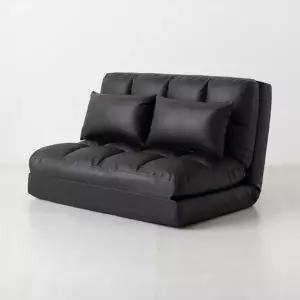 [마켓비]앰보 2인 좌식 소파베드 블랙브라운 6262.1391