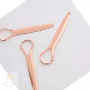 스테인리스 위생 양면 혀클리너 혀칫솔 3P세트 로즈골드