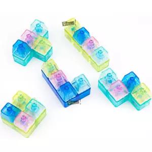 라이트 테트리스 투명 딸깍이 6개 피젯 장난감 키덜트 키링