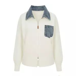 [정상가 119000원][티뷰] 데님카라집업니트가디건_V5D-CCA013