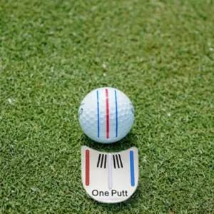 one putt 트리플트랙 골프 볼마커 공마커 모자 클립 퍼팅라인마크