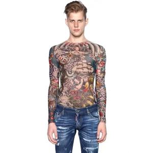 문신 티셔츠 타투 웃긴 맨투맨 프린트 쓸데없는 선물 퍼포먼스 의상 인싸 개그 본능