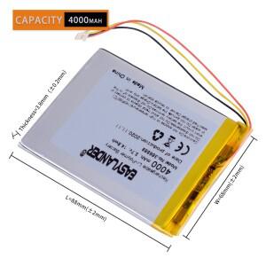3선 플러그 386888 3.7V 4000MAH 357090 전자책 Onyx Boox Poke Pro,Darwin 6,Carta,Caesar2 Vasco Da Gam