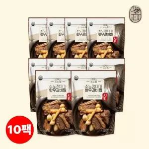 [소노정] 국내산 대가 한우갈비찜 500g x 10팩, 프리미엄 전통 한우 수제갈비찜