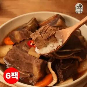 [소노정] 국내산 대가 한우갈비찜 500g x 6팩, 프리미엄 전통 한우 수제갈비찜