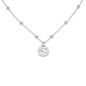 구찌 YBB479221001(479221 J8400 8106) 인터로킹G 실버 목걸이