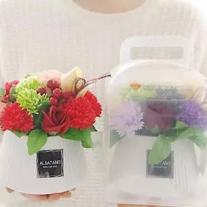 기념일 선물 도자기 화분 카네이션화분 핸드메이드 스승의날 비누꽃 (대)