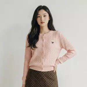 [샐리] 리본자수꽈배기가디건_I6A-CCA010