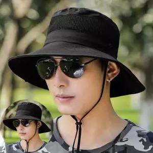 남자모자종류 남자 중년 낚시 등산 햇빛 차단 사파리 챙 모자 코디