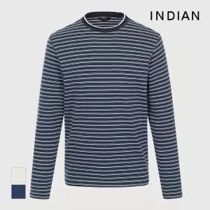 [INDIAN] 스트라이프 라운드 티셔츠_MIVAL4S1181