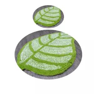 인테리어 소품용 43 X 63 나뭇잎 모양 발매트 X 2개입/패드/카페트러그/거실/다용도/활용/보온/거실러그/현