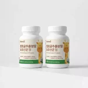 salmsi 아연 타우린 남성활력 발효굴추출분말 & 유산균 정 600mg 60정, 2개