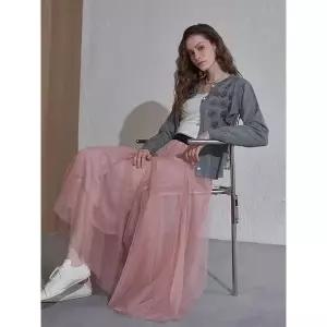 [하프클럽/]로맨틱 쉬폰 밴딩 롱스커트 ML11SK070FCY