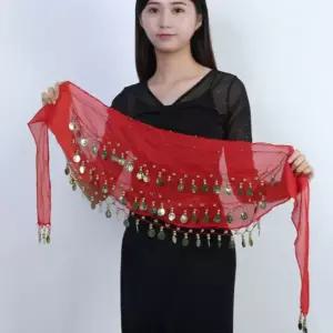 댄스복 장식 성인 힙스카프 스팽글 밸리 댄스복 무대