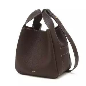 [헤지스](센텀시티점)버건디 로고프린트 소가죽 토트백 HIBA6E321D2