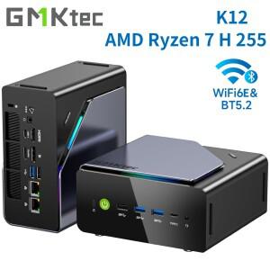 GMKtec K12 게이밍 미니 PC AMD Ryzen 7 H 255(업그레이드된 8745HS) 데스크탑 컴퓨터 라데온 780M WiFi 6E