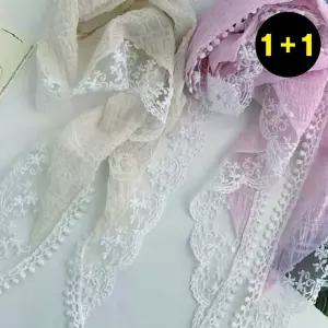 레이스 쁘띠 스카프 여성 프릴 넥워머 패션 레이스 타치프