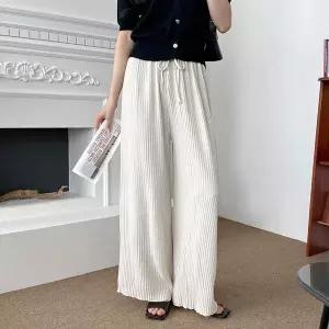 올비아 SS97PN20 린넨 주름 와이드 팬츠 SD-240504