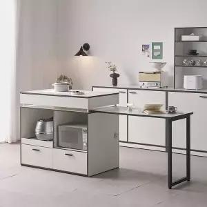 [NAMUDDL]나무뜰 시크레 E0등급 홈바 확장형 렌지대 광폭 아일랜드 식탁 BCF030C