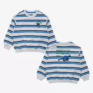 뉴발란스키즈긴팔티 RQJ NK9CF4401U-AA Baseball_스트라이프 스웨트셔츠