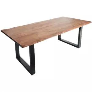 통원목 회의테이블 카페형 200cm 대형 철제다리