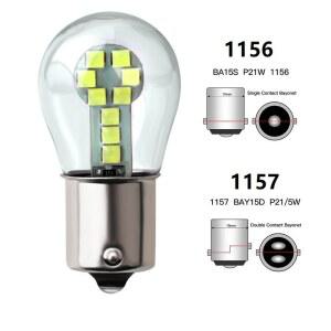 1PCS BA15S P21W 1156 LED 전구 1157 BAY15D P21/5W R5W R10W 자동차 브레이크 조명 18SMD 3030 칩 DRL 방향 지시등 슈퍼 브라이트