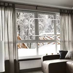 창문 방풍 막 투명 비닐 외풍 지퍼형 방풍 막 바람막이 단열재 문틈