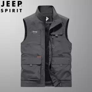 남자조끼 멀티포켓 점퍼 봄가을 카고 하이넥 야상 메쉬 조끼 낚시 심쿵신상