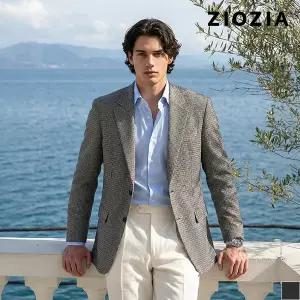 [지오지아] 울서커 패턴 자켓 (AAE2KG1103)