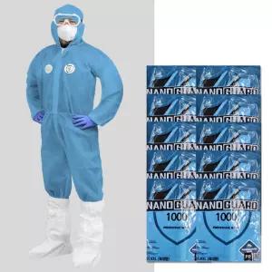 10벌 일회용 PP원피스작업복 청색 블루 방진복 부직포 보호 방역복 농장 분진 산업용 도장복