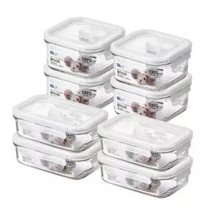 글라스락 클래식 화이트에디션 혼합 8조 세트직 400ml 4조+정 490ml 4조 739978