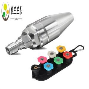 AEE6-터보 노즐 온수 및 냉수용 회전식 고압 세척기 1/4 퀵 커넥트 7개 팁 홀더 포함