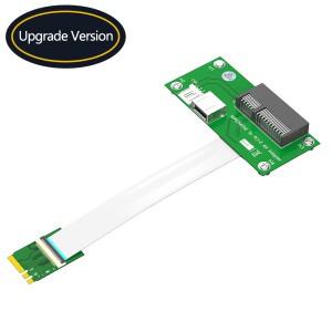 NGFF(M.2) 키 A/E - PCI-E Express X4+USB 라이저 카드(자석 패드 고속 FPC 케이블 포함)(수평 설치)
