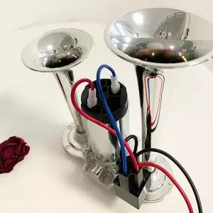 에어혼 화물차 크락션 150DB 초강력 자동차 전기 듀얼 트럼펫 혼 12V 24V 에어 스피커 SUV 차량 보트 기차