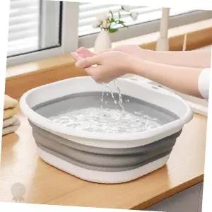 주방 욕실 세탁 야외 캠핑 접이식 공간 절약 실리콘 물 담는 세척 세탁 빨래 대야