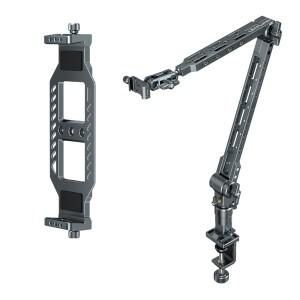 헤비 듀티 알루미늄 매직 암 오버헤드 브래킷 데스크탑 노트북 삼각대 마운트 DSLR 카메라 태블릿 아이패드