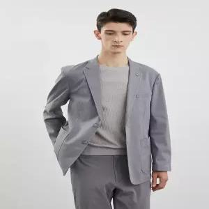 인디안웰메이드 남성 봄 투버튼 면워싱 슬림핏 솔리드(무지) 자켓 4 S 1369