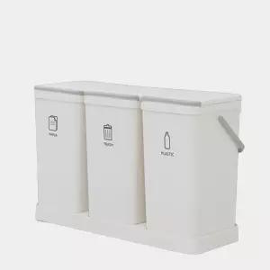 모노플랫 3단 가정용 분리수거함 + 스티커