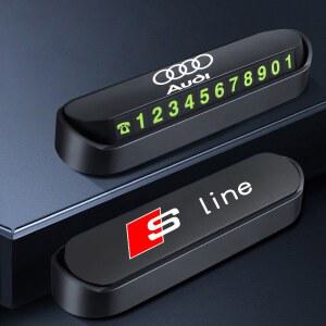 숫자스티커 자동차 임시 주차 카드 전화 번호 플레이트 스티커 아우디 Sline A4 TT A6 A3 A8 Q3 Q5 Q7 Q8 액세서리