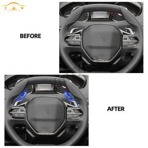 호환 2024 스티어링 휠 핸들 DSG 시프트 패들 확장 시프터 푸조 208 308 508 GTi SW Allure 스티커 Acc