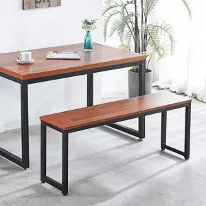 원목 벤치 의자 인테리어 디자인 3인용 카페 벤치 의자 멀바우 1200 프레임 300 테라스 조립식 470 빈티지